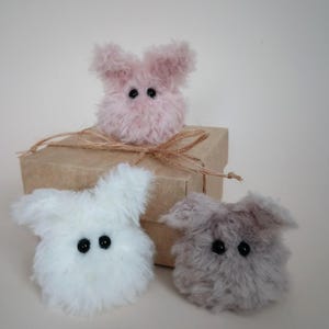 Stress ball fluffy bunny, Worry pet Crochet anxiety ball, Squishy fidget ball Handmade stress ball buddy Fidget toy Cozy gifts, Cool gifts
