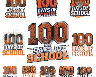 11 Basketball 100 Days of School PNG | Teacher & Student Shirt Design | Sublimation Designs | Cliparts for Gifts (Digital Download)