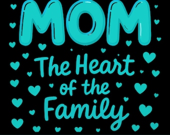 Regalo personalizzato per la festa della mamma / Clipart stravagante / Mamma PNG / SVG stampabile per adesivi, tazze, magliette, borse o altro / Download digitale
