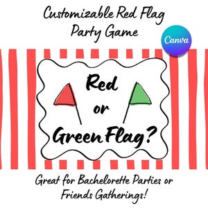 Red Flag Party Game | Bachelorette Activity | Customizable Slide Deck