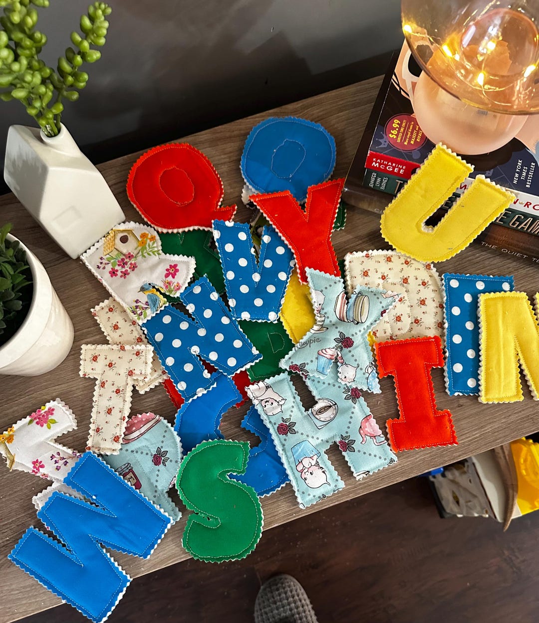 Puffy Fabric Alphabet Set With Storage Bag - Etsy