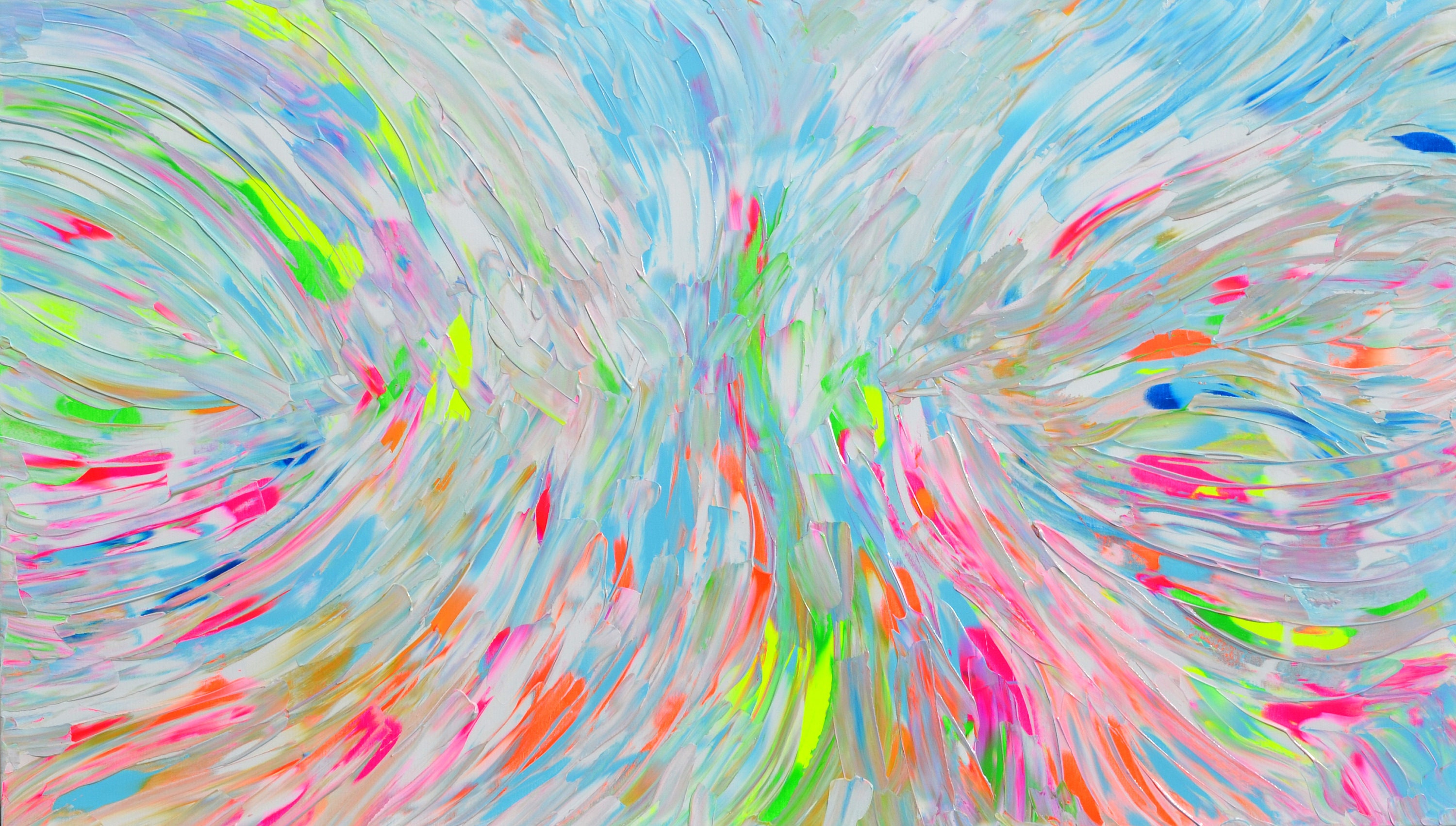 Large Abstract PASTEL BLUE Art Style Painting 55x31.5 Etsy UK