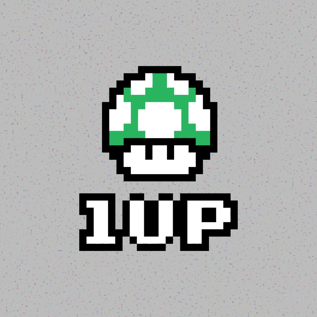 Embroidery Design 1UP Mushroom Mario – Digital File - Etsy