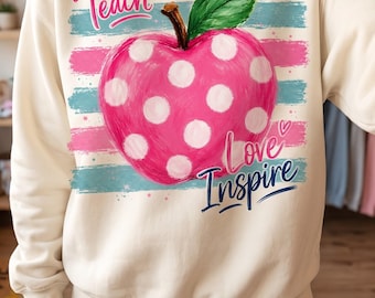 Trendy Teacher stripes Apple Fall Mom PNG, tshirts appreciation, gift, back to, first day of school, kindergarten, grade, math, science,