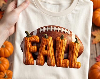 Football Fall 3d Pumpkin letters PNG | Season shirt Mom Design | Autumn Sports Fan Sublimation | gift |soccer jersey| Digital Download |