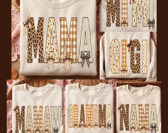 Retro Mama Coquette preppy Fall vibes PNG Bundle, Season shirt Design  Autumn gift, thanksgiving western boutique, Grandma Gigi Nana Mimi