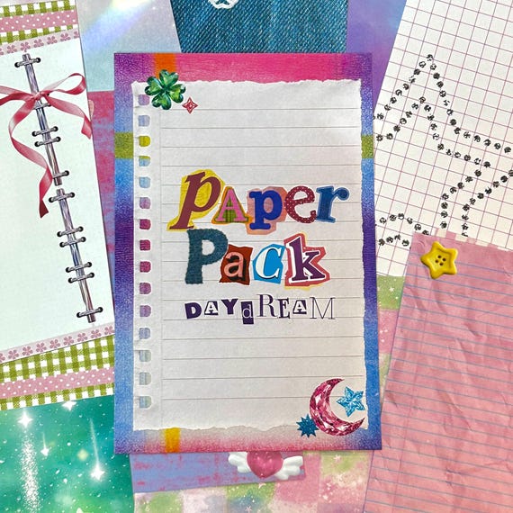 Junk Journal Paper Pack, 30 PCS Pattern Background Sheets, 5.5x8.5 Dreamy Pastel Paper, Scrapbook Material, Cute Paper, Memory Collector