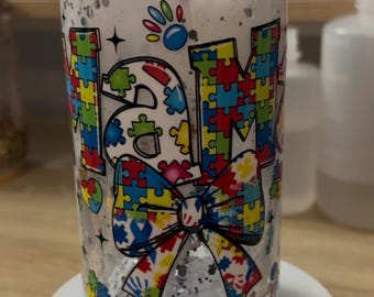 Autism Mama Tumbler | Puzzle Piece Mama Cup | Autism Awareness Cup | Lava Tumbler | Special Needs Mom Gift