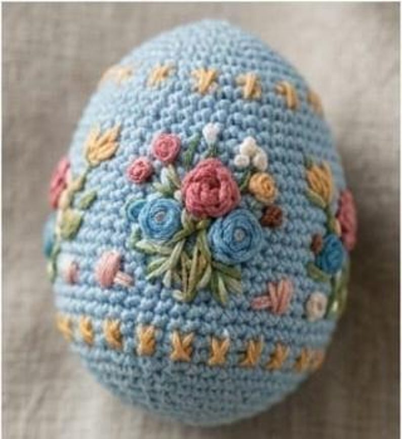 Crochet Easter Egg Pattern Bundle, 8 Amigurumi Designs, Embroidery ...