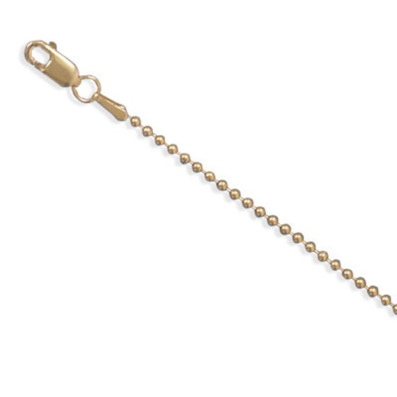 1.5mm 14K 20K Gold Filled Bead Chain Necklace 16 18 20 24 30 Etsy