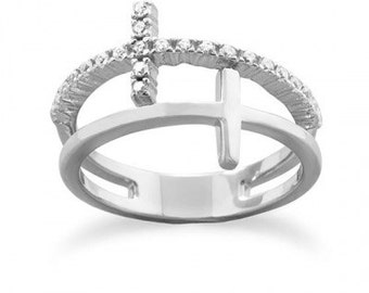 Double Cross Ring Etsy