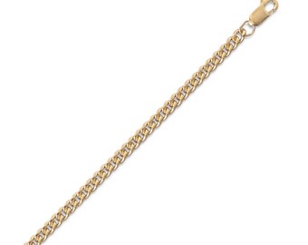 3mm 14K Gold Filled Curb 080 Chain Necklace 16 18 20 22 24 30 inches