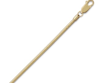 2mm 14K 20K Gold Filled Snake Chain Necklace 16 18 20 24 30 inches