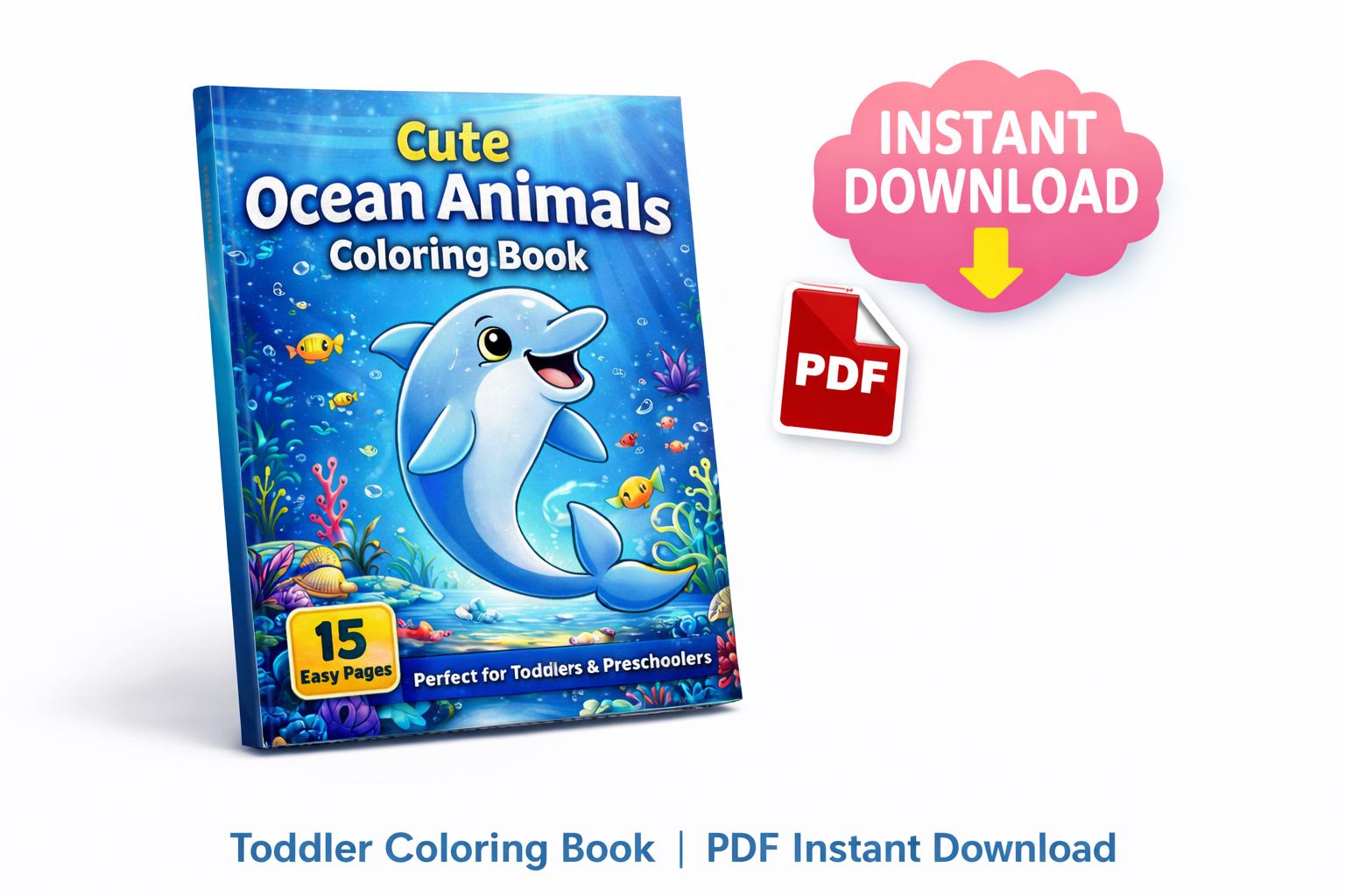 Ocean Animals Coloring Pages for Kids Ages 5-8 | Printable Sea ...