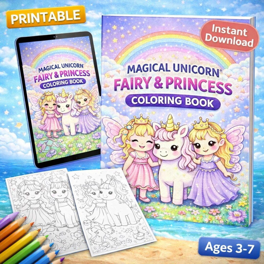Unicorn Fairy Princess Coloring Book for Kids – Magical Unicorn ...