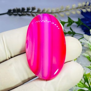 Pink Botswana Agate Gemstone Cabochon For Jewelry Making 48X30X7MM 81.80 CT