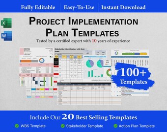 Project Implementation Plan Template | Stakeholder Management | Team Plan | Resource Implementation | Tracking & Reporting