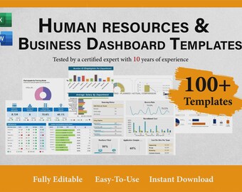 Human Resources & Business Dashboard Templates | Excel Sheets | Google Sheets HR Templates |  Employee Checklist HR Dashboard Template