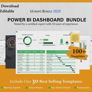 Power Bi dashboard  Bundle | KPI, Sales, Finance & Analytics Reports | 100+ Business Intelligence Dashboard Templates