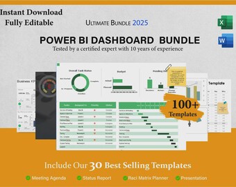 Power Bi dashboard  Bundle | KPI, Sales, Finance & Analytics Reports | 100+ Business Intelligence Dashboard Templates