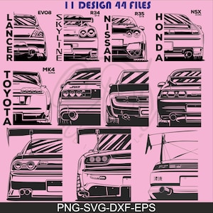 Custom Japan Car Design,Custom Japan cars,Supra mk4,Skylıne R34 R35,Ae86 gt,Lancer Design,Svg,Png,Dxf,Eps