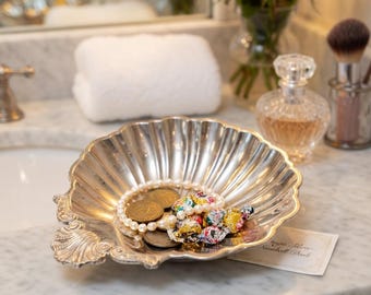 Vintage scalloped shaped tray