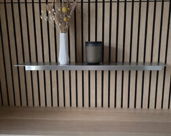 Edelstahl Wand-,Küchenregal, schwebendes Regal, 500-1180mm breit, 100-250mm tief, beidseitig verwendbar und geschliffenes Edelstahl