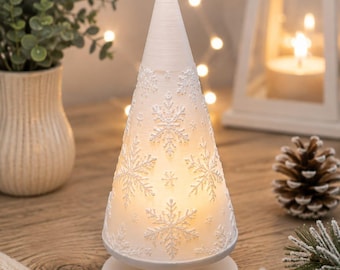 3D-printad snöflingelampa – stämningsfull juldekoration