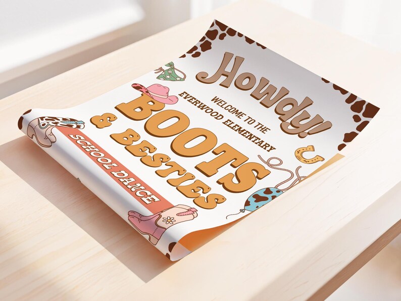 Country Western Barn Dance Set | Editable Flyer Ticket Welcome Sign ...