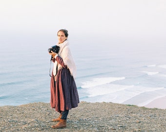 linen wrap dress SEPTEMBER | linen summer wrap dress with pockets | V-neck loose linen dress | linen wrap jacket | linen duster coat