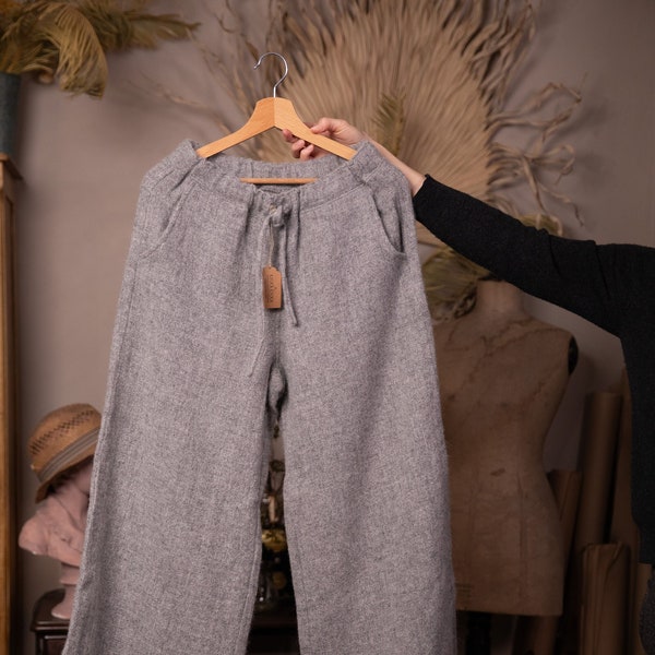 alpaca wool pants | READY to be SHIPPED | loose winter pants | winter trousers