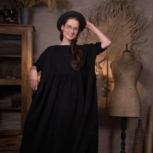 linen dress HEALING | oversized loose linen summer dress | long dress | plus size linen dress | soft linen dress | romantic dress