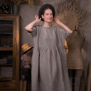 linen dress HEALING | oversized loose linen summer dress | long dress | plus size linen dress | soft linen dress | romantic dress