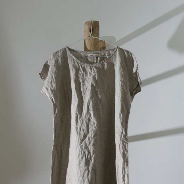 Linen dress SIMPLICITY | loose linen summer dress for women | linen dress elegant | linen dress tunic | perfect summer dress | minimal dress