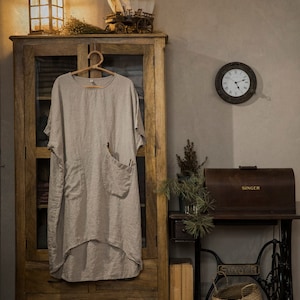 linen dress ARTIST | pullover dress | summer dress | pinafore | loose linen dress | linen tunic | oversized dress | everyday dress