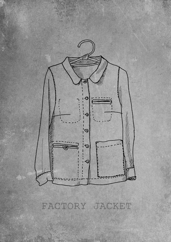 Women's workwear linen jacket FACTORY. buttoned shirt with pockets