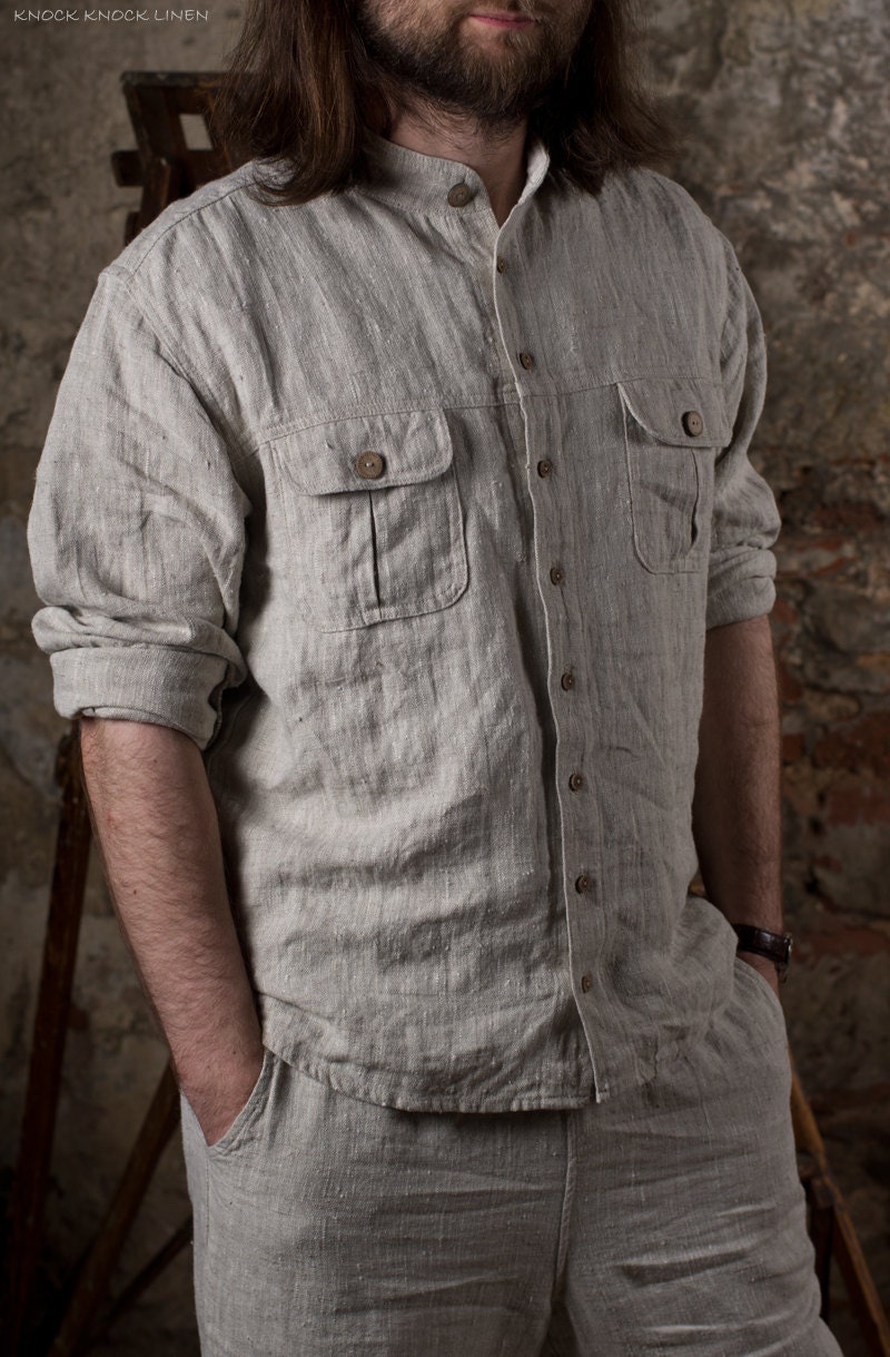 Image of Vintage Linen Men's Shirt | Collection Work Work-Wear Shirts