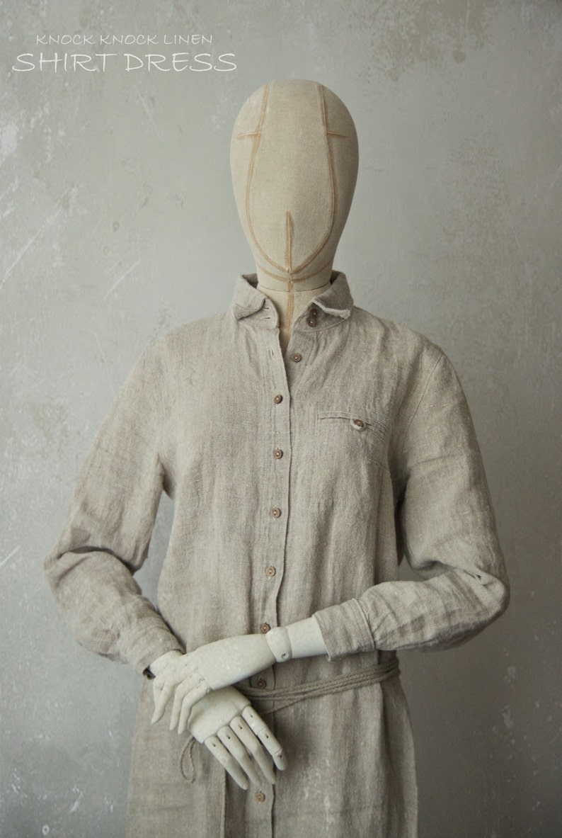 LINEN SHIRT DRESS Linen Shirt Dress Loose Summer Dress Etsy