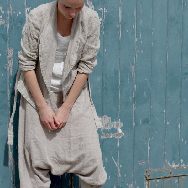 Linen Sarouel Harem Pants / Trousers unisex