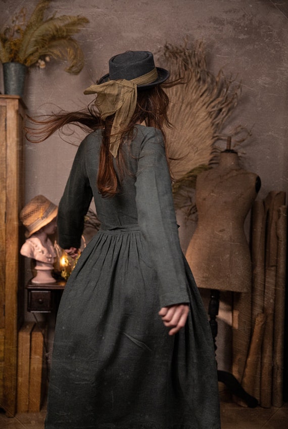 long sleeve duster dress Pistachio Ribbed Collared Belted Long Sleeve Duster