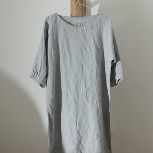 linen tunic dress MOON, relaxed fit with kimono sleeves
