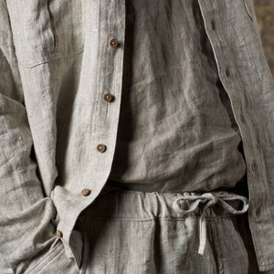 linen pants EVERYDAY with elastic waist | relaxed linen pants | loose linen pants | men's linen trousers | italian style linen pants