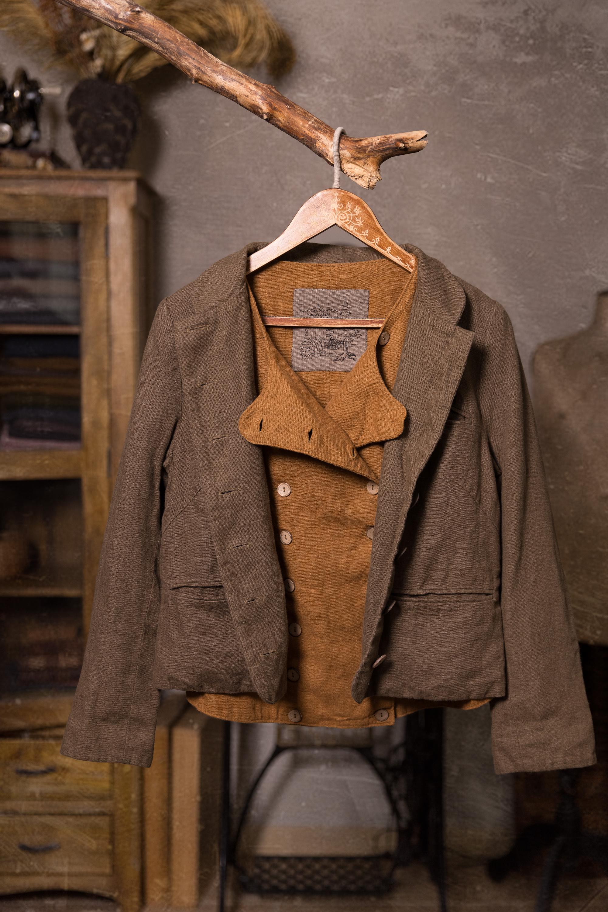 Historical Linen Jacket PERFUMER, 18th Century Inspired Short Coat