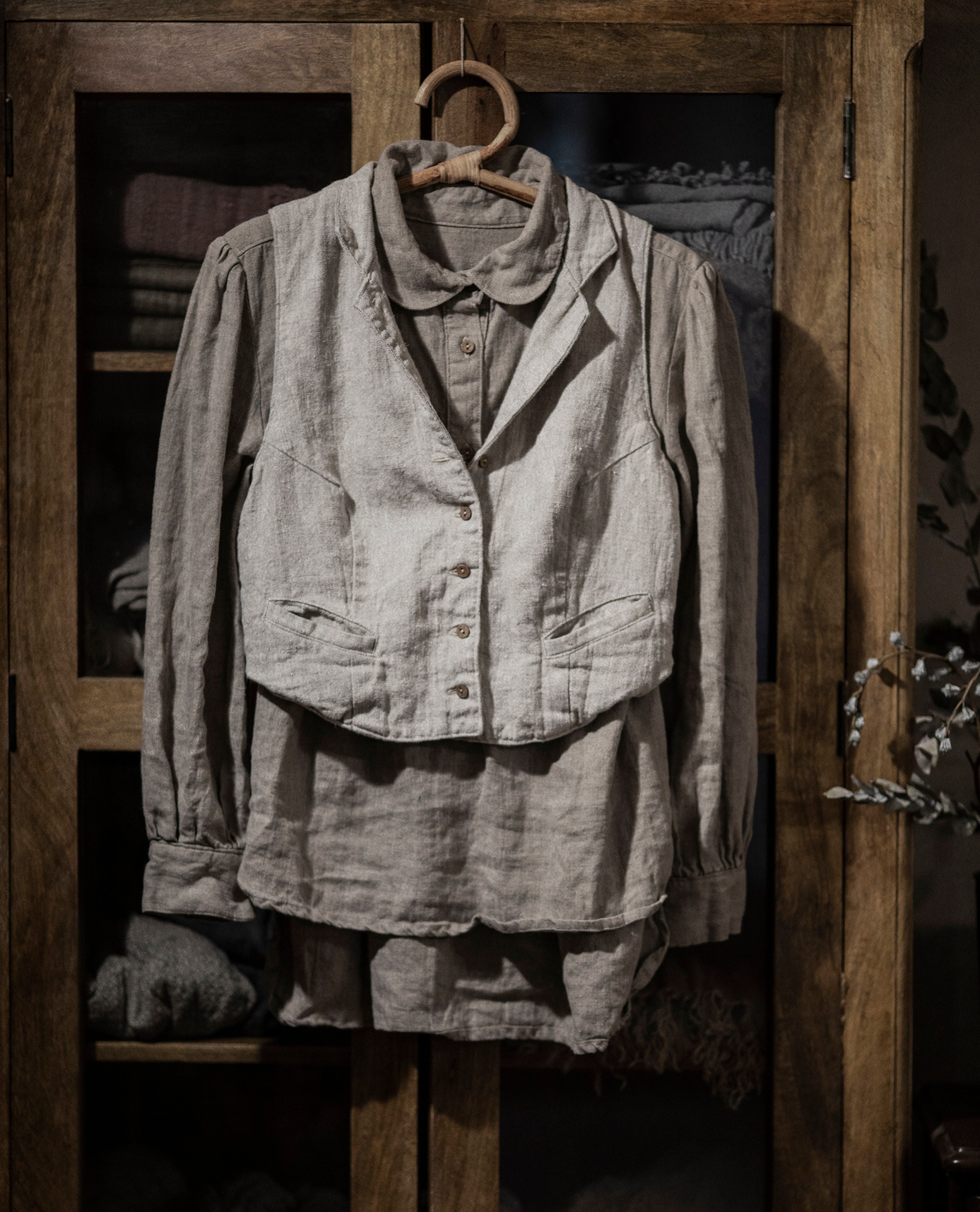 Linen Vest VICTORIA Linen Waistcoat Victorian Waistcoat Etsy