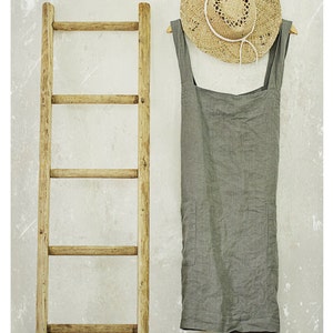 linen PINAFORE apron | japanese style apron | cross over apron | cross back apron | kitchen apron | smock dress | smock apron