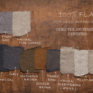 A collection of linen samples to help you pick your fabric color by KnockKnockLinen