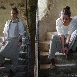 linen top PRIMITIVE | loose summer top | linen summer blouse | linen blouse for women | loose linen shirt | women blouse | oversized top