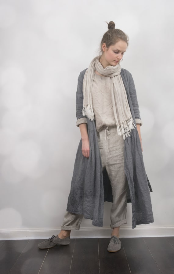 linen wrap dress SEPTEMBER custom length | Etsy