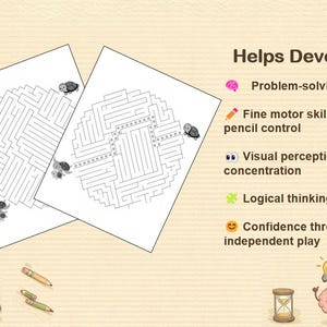 Maze Worksheets for Kids | 30 Fun Printable Brain Games (PDF Download) image 2