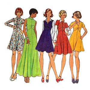 Vintage 1960s 70s UNCUT Butterick Misses&#39; Dress Pattern 3041 Size 12 (34&quot; Bust)